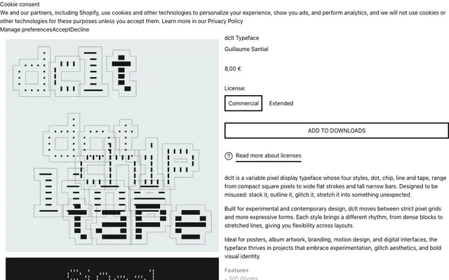 dclt Typeface specimen from 6TM Magazine