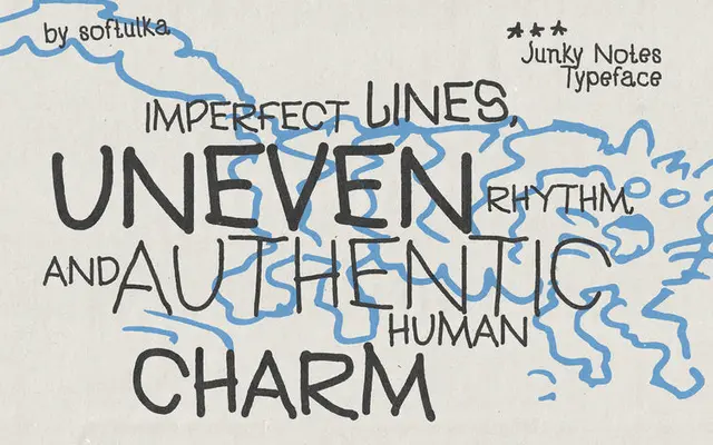 Junky Notes specimen from 6TM Magazine