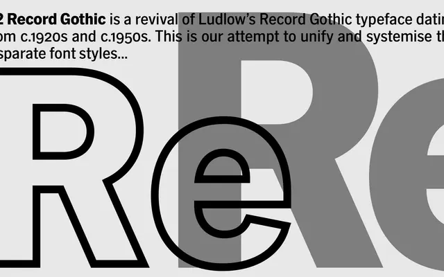A2 Record Gothic specimen from A2-Type