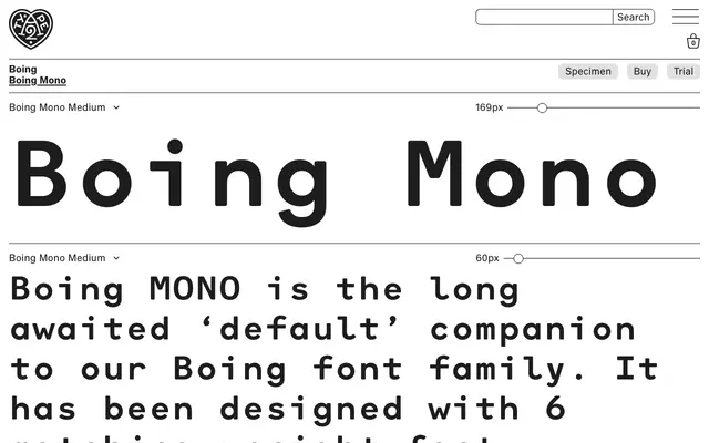 Boing Mono specimen from A2-Type