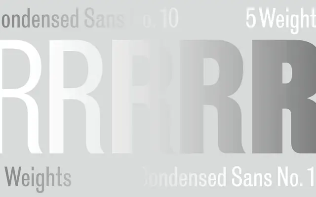 Condensed Sans No.10 specimen from A2-Type
