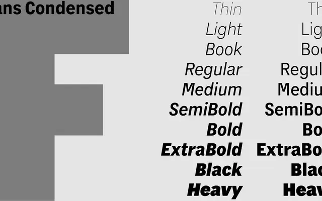 Foundation Sans Condensed specimen from A2-Type