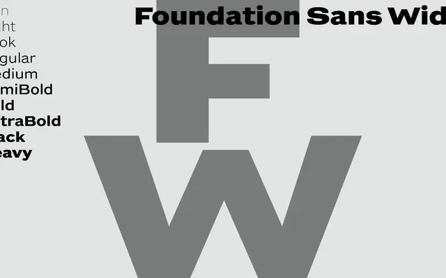 Foundation Sans Wide specimen from A2-Type