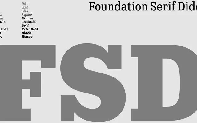 Foundation Serif Didot specimen from A2-Type