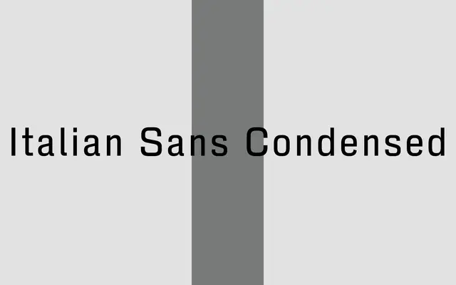 Italian Sans Condensed specimen from A2-Type