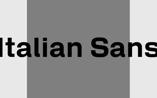 Italian Sans specimen from A2-Type