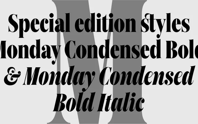 Monday specimen from A2-Type