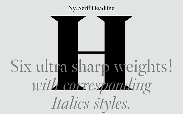 Ny. Serif Headline specimen from A2-Type
