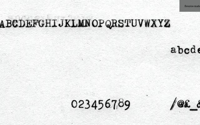 Typewriter specimen from A2-Type