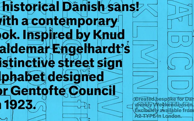 WEA Sans specimen from A2-Type
