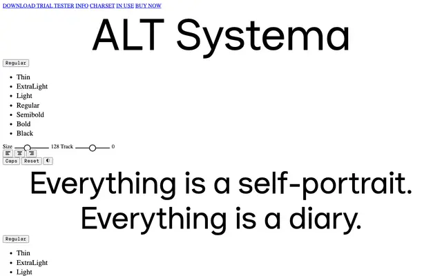 ALT Systema specimen from ALT.tf
