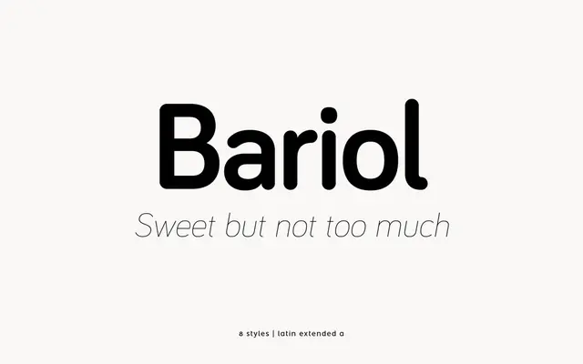 Bariol specimen from atipo foundry