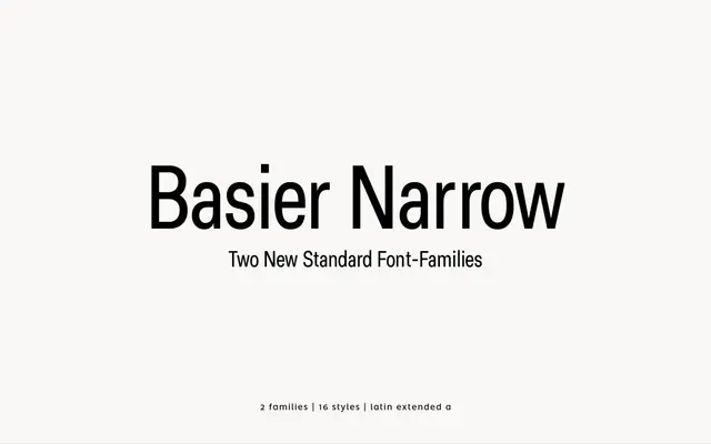 Basier Narrow specimen from atipo foundry