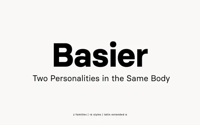 Basier specimen from atipo foundry