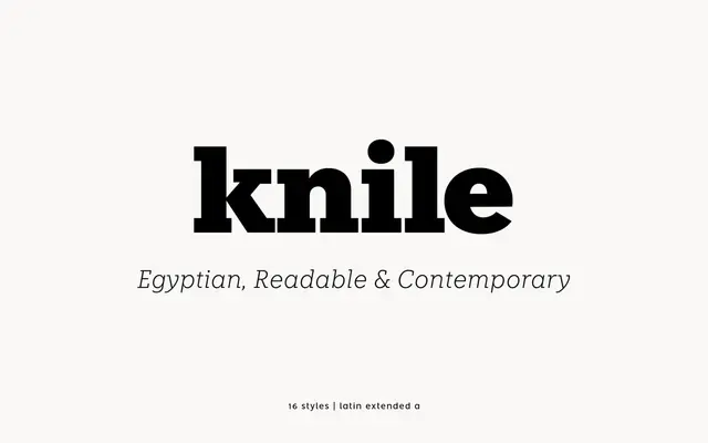 Knile specimen from atipo foundry