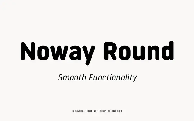 Noway Round specimen from atipo foundry