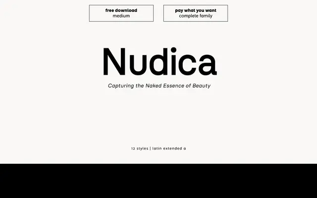 Nudica specimen from atipo foundry