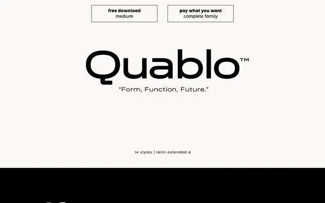 Quablo specimen from atipo foundry