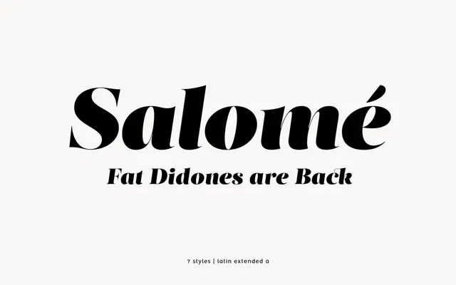 Salome specimen from atipo foundry