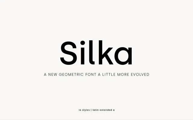 Silka specimen from atipo foundry