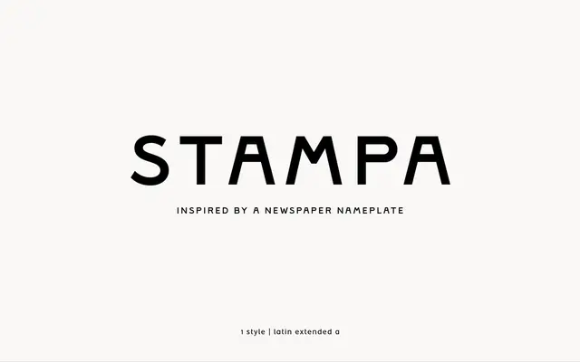 Stampa specimen from atipo foundry