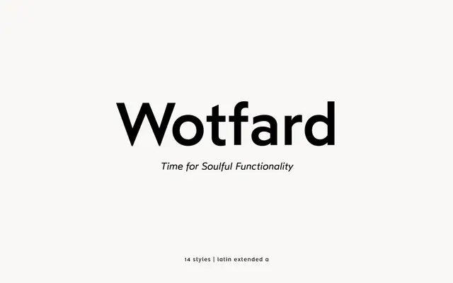Wotfard specimen from atipo foundry