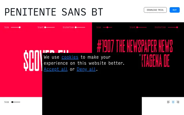 Penitente Sans BT specimen from Bastarda