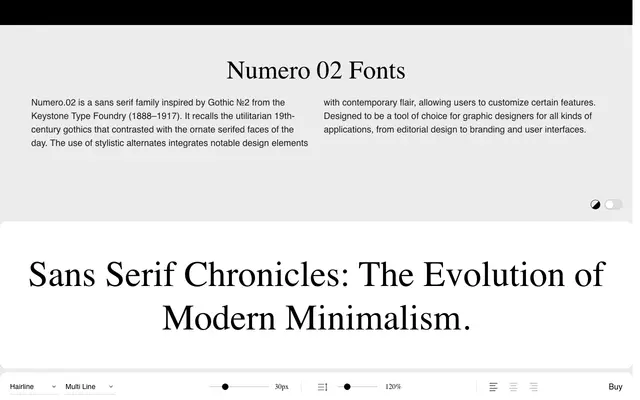 Numero 02 specimen from Black Foundry