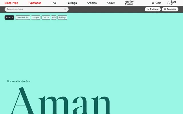 Aman specimen from Blaze Type