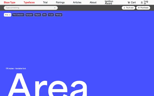 Area specimen from Blaze Type