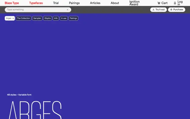 Arges specimen from Blaze Type