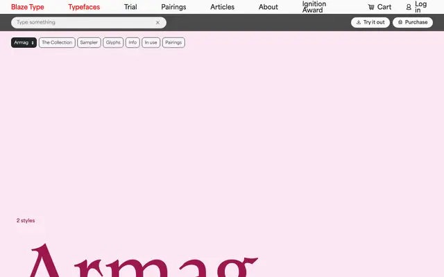 Armag specimen from Blaze Type