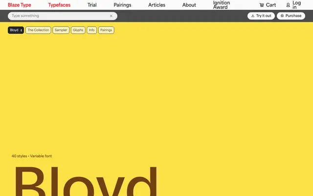 Bloyd specimen from Blaze Type