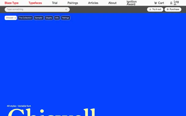 Chiswell specimen from Blaze Type