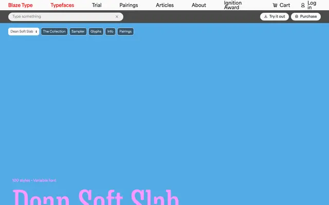 Dean Soft Slab specimen from Blaze Type