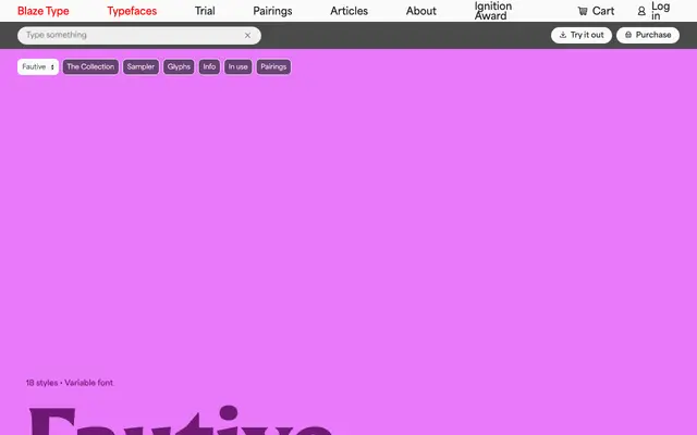 Fautive specimen from Blaze Type