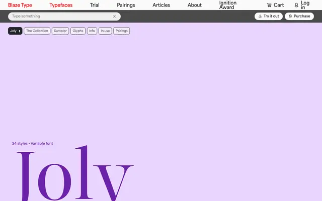 Joly specimen from Blaze Type