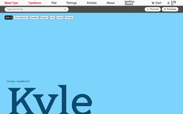 Kyle specimen from Blaze Type