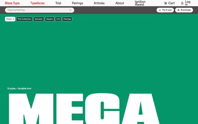 Mega specimen from Blaze Type