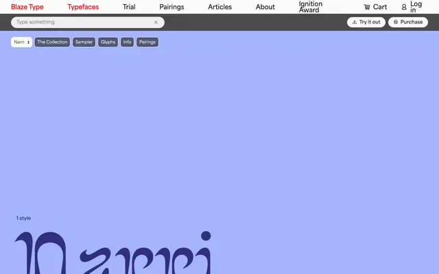 Narri specimen from Blaze Type