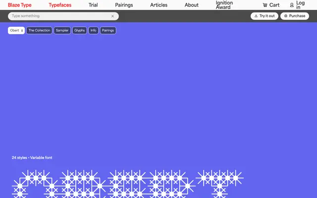 Obert specimen from Blaze Type