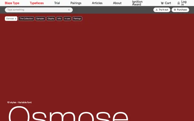 Osmose specimen from Blaze Type