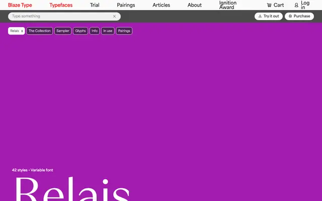 Relais specimen from Blaze Type