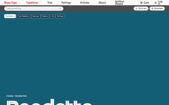Rondette specimen from Blaze Type