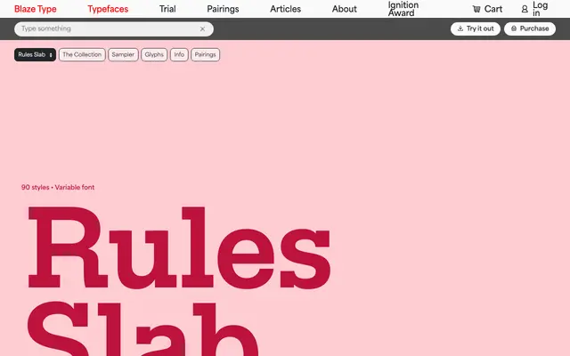 Rules Slab specimen from Blaze Type