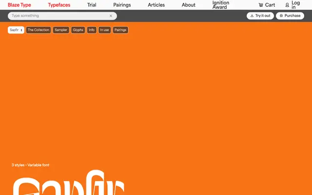 Sapfir specimen from Blaze Type