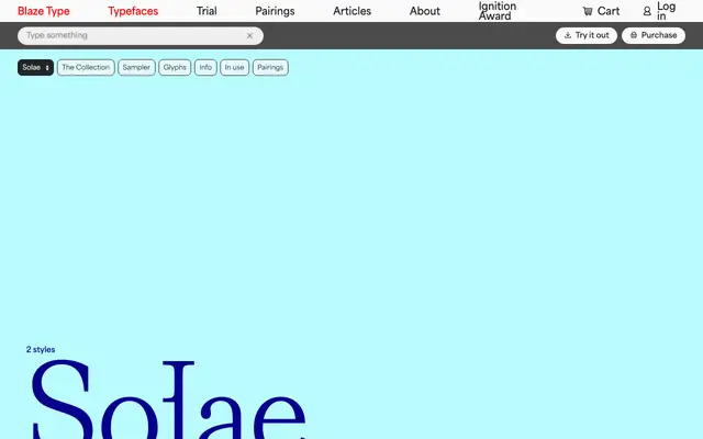 Solae specimen from Blaze Type