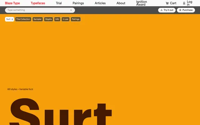 Surt specimen from Blaze Type