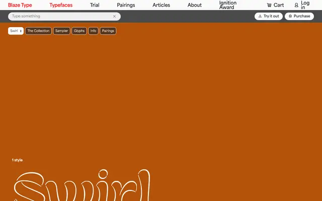 Swirl specimen from Blaze Type