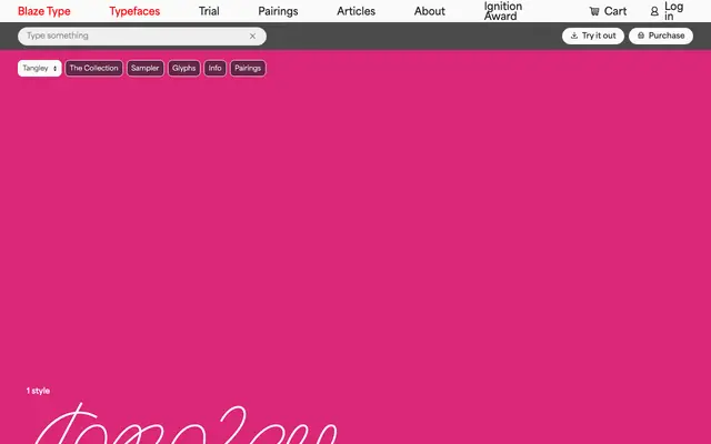 Tangley specimen from Blaze Type